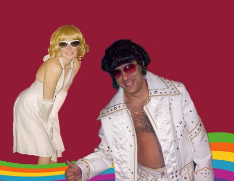 1147 Disfraz de Mujer Marilyn y Hombre Elvis Disfraces para Parejas DisfracesMF