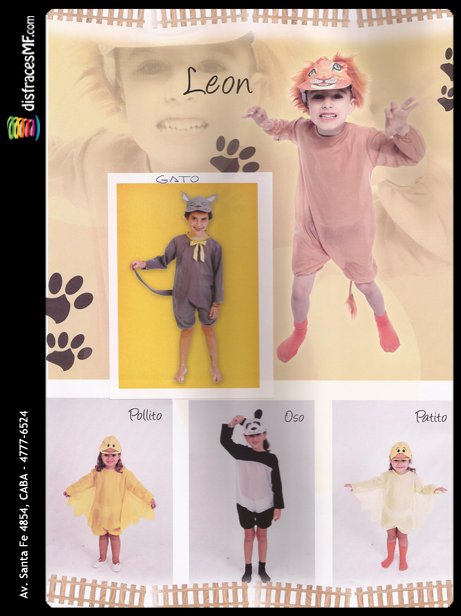 1165 Disfraz de Animalitos Disfraces Infantiles DisfracesMF