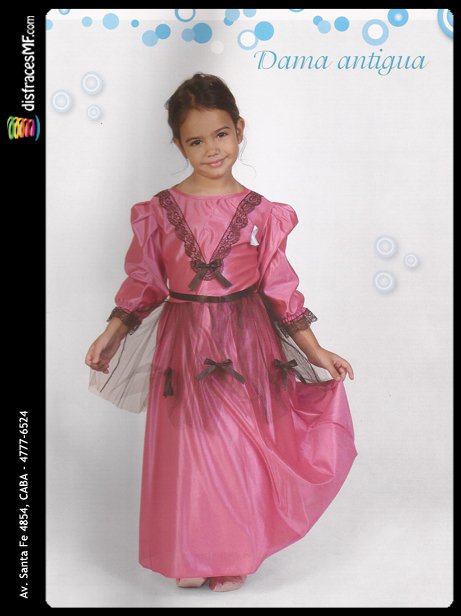 1171 Disfraz de Dama antigua Disfraces Infantiles DisfracesMF rosa 11