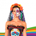 Halloween llegó... ¡y también los Nuevos Disfraces! 19 Disfraz de Catrina con calavera