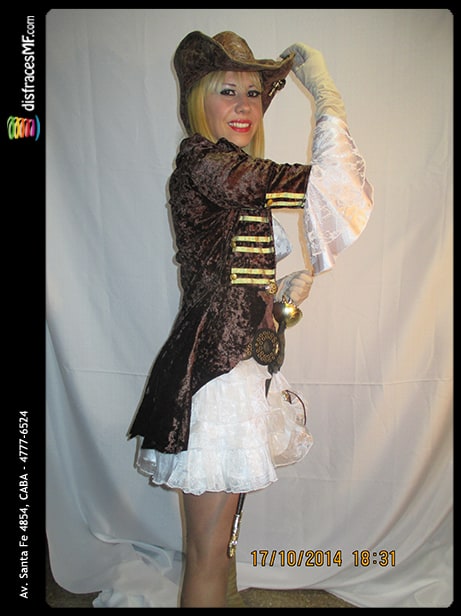 Disfraz mujer pirata con gorro corsaria Disfraces para mujeres DisfracesMF 1