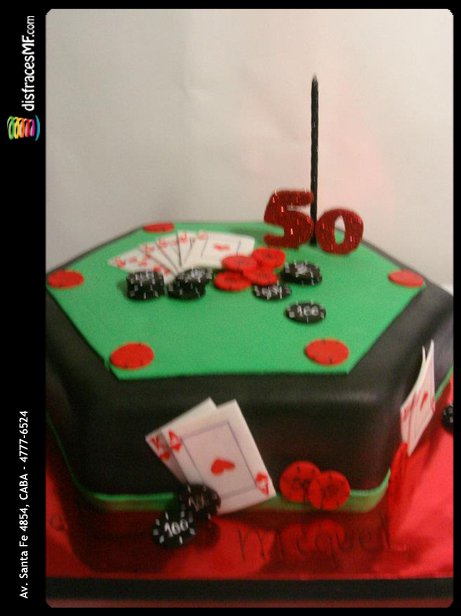 Reposteria DisfracesMF torta para cumpleanos adultos 50 casino