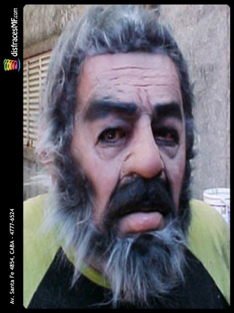 Máscara de Sadam Husein con barba