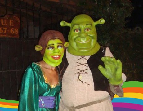 Disfraces de Fiona y Shrek